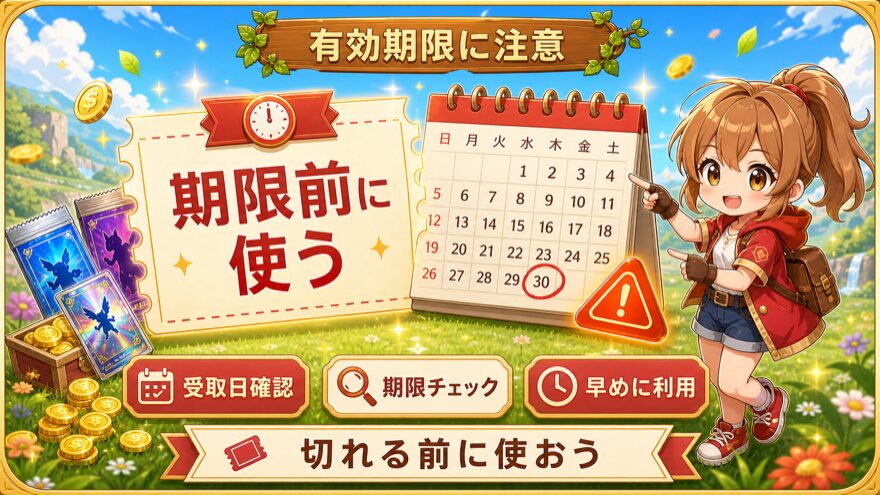 オリパスマッシュ クーポンには有効期限があるの図解