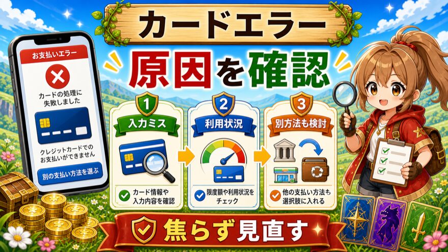 オリパスマッシュでクレジットカードが使えない場合の対処法