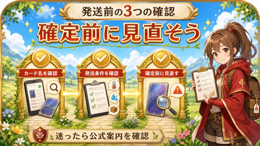 DOPAなにかのPSA10の発送前確認を示す図解