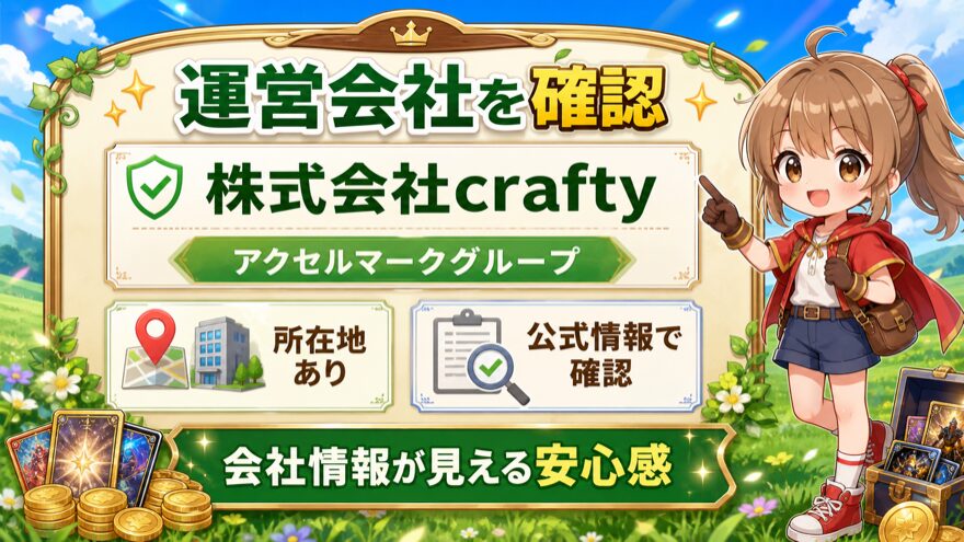 アイリストレカの運営会社は株式会社craftyを示す図解