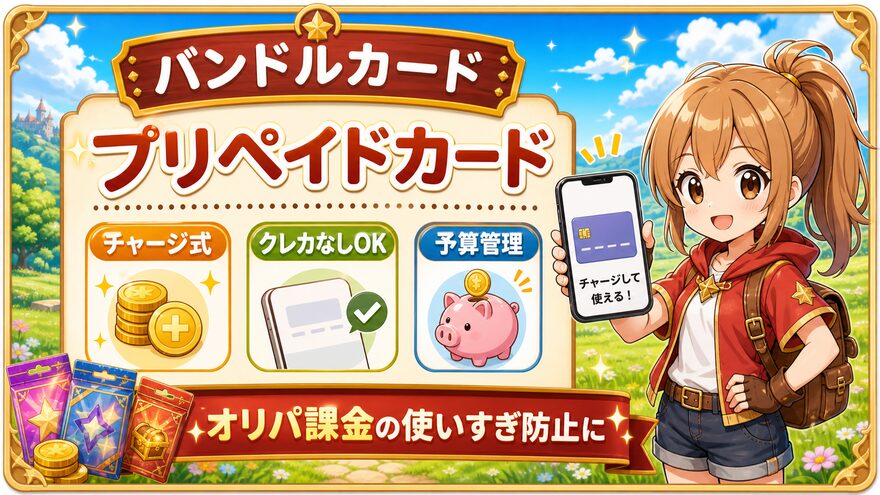 バンドルカードがVisaプリペイドカードであることを示す図解