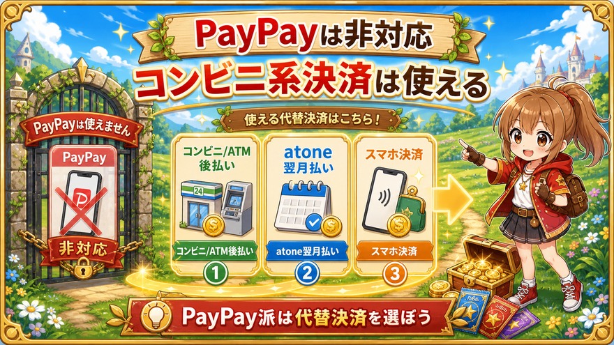 オリパスタジアムはPayPay非対応だがコンビニ系決済は使える