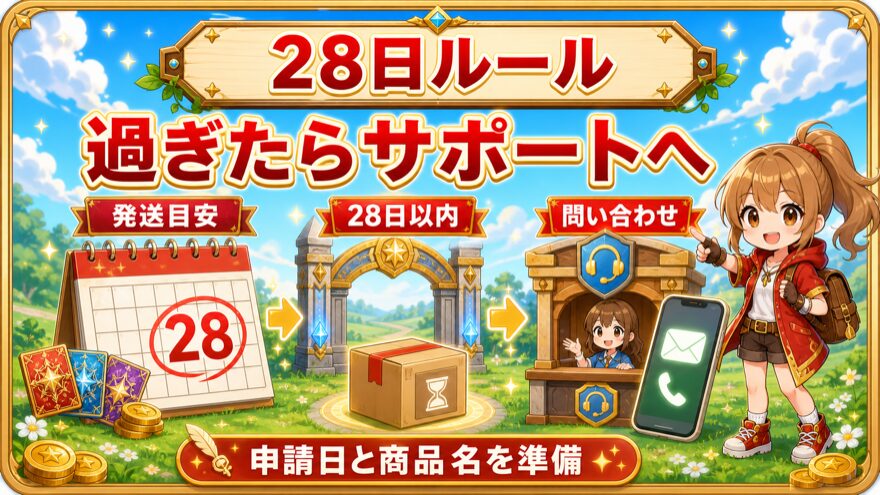オリパスタジアム28日を過ぎた時のサポート問い合わせ目安