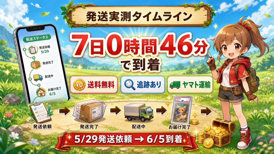 日本玩具センターオンラインの発送実測タイムライン
