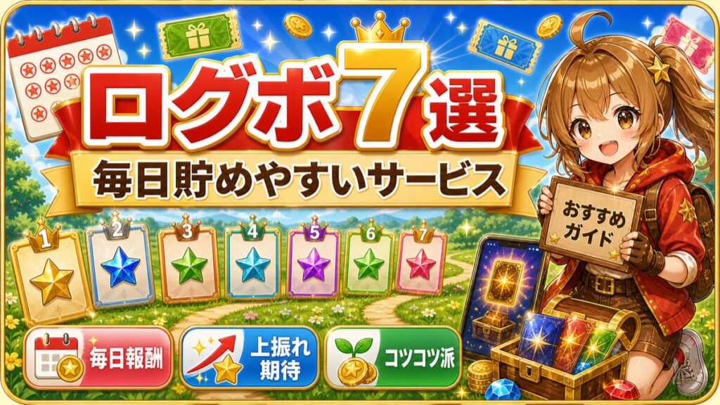 ログボが豪華なオンラインオリパ7選のランキング図解