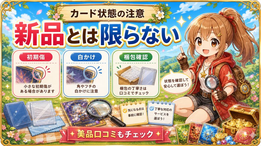 カード状態は新品ではないの図解