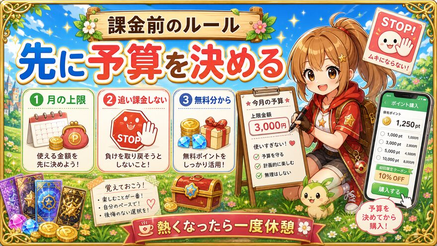 予算を決めてから課金するの図解