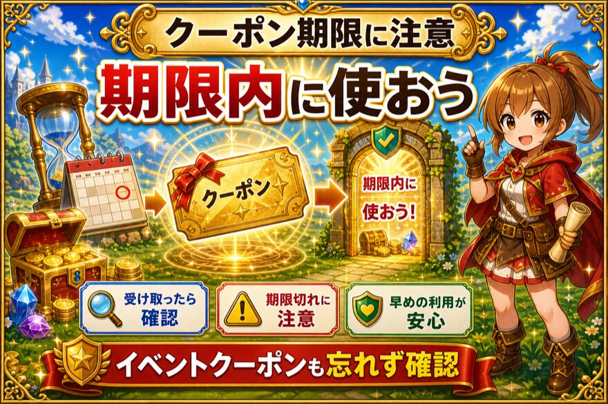 オリパスタジアムのクーポン有効期限に注意して期限内に使う