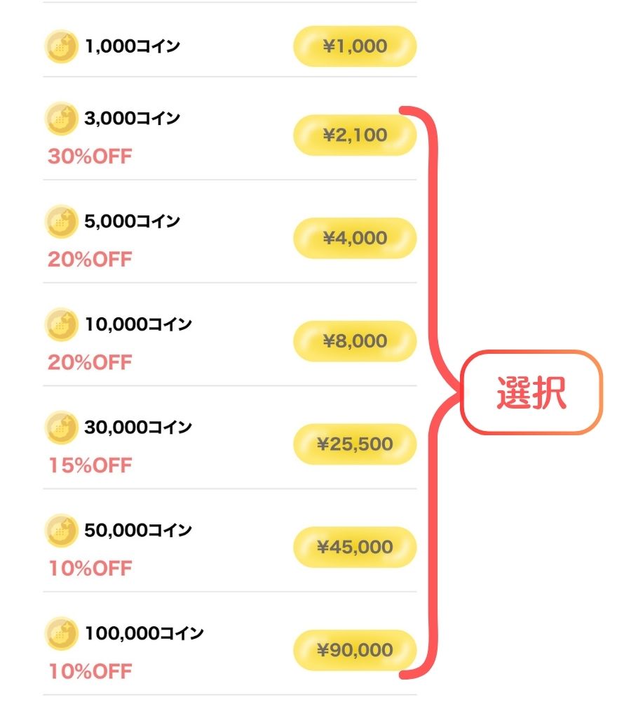 フォーチュンクッキーのコイン購入手順3