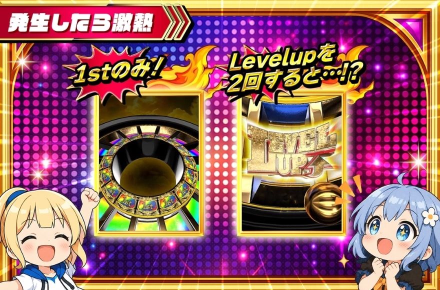 ルーレット演出の激熱パターン（1stのみ・Levelup2回）
