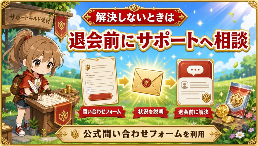 オリパワンのカスタマーサポート問い合わせを示す図解