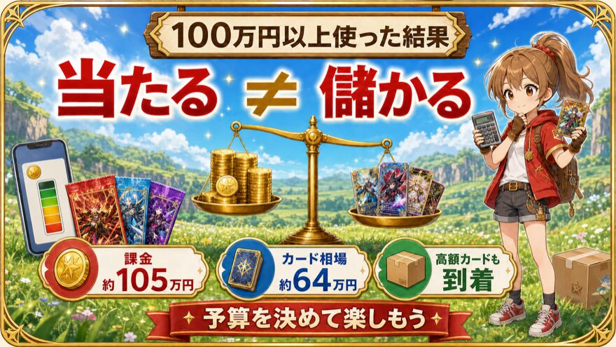 オリパワンで当選と利益が別であることを示す図解