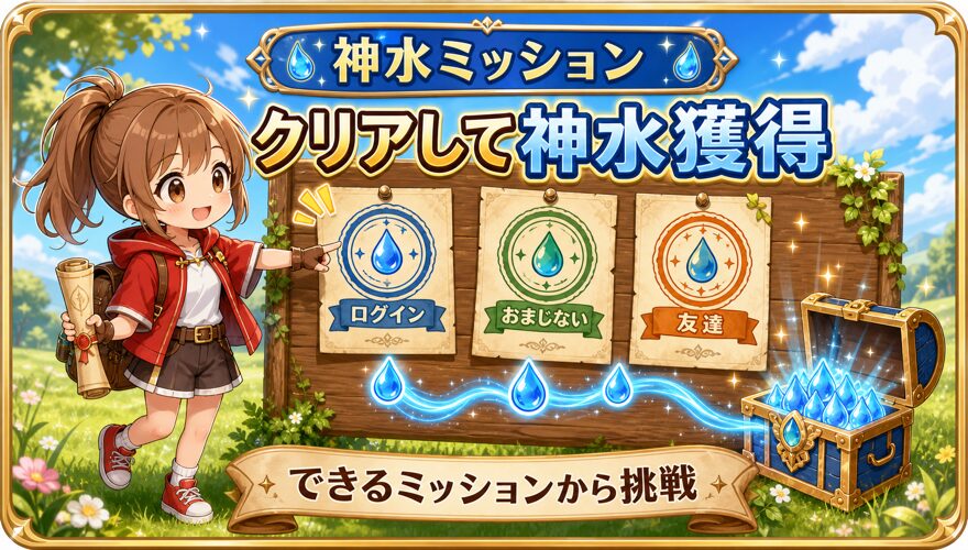 オリくじファームの神水ミッション