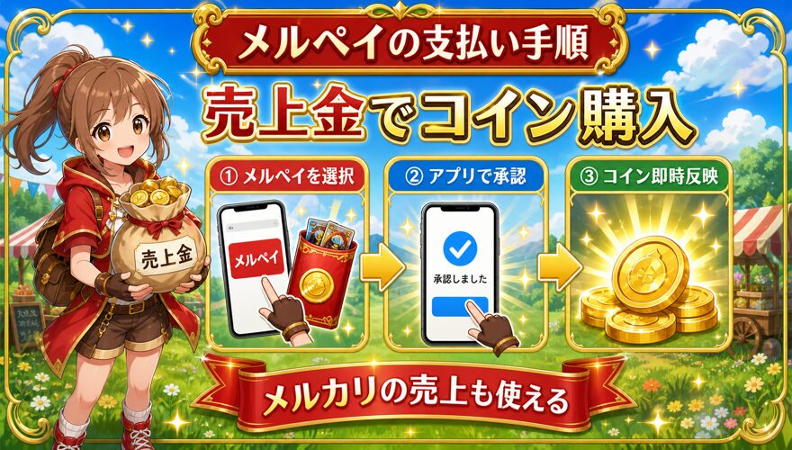 オリパワンでメルペイを使ってコインを購入する手順