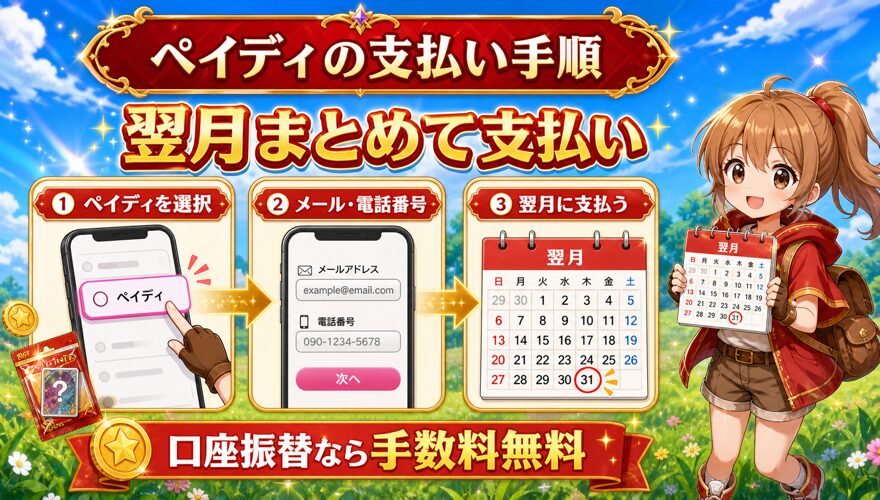 オリパワンであと払いのペイディを使ってコインを購入する手順