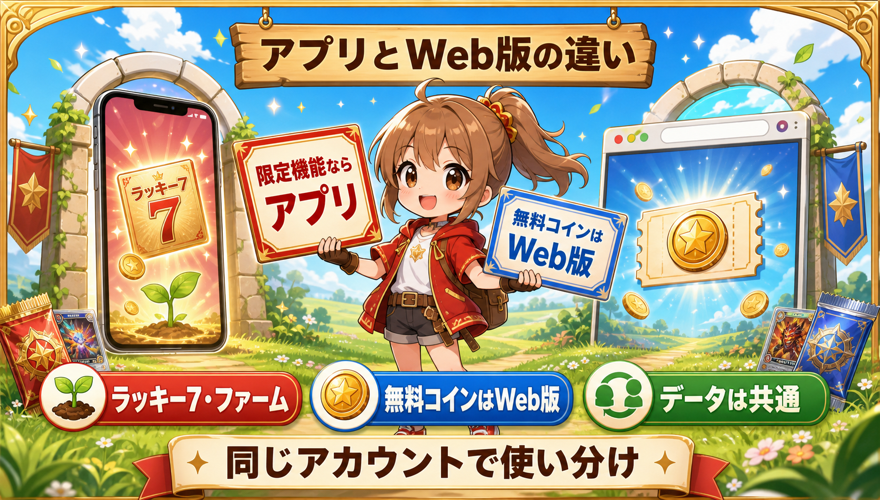 アプリとWeb版の比較表