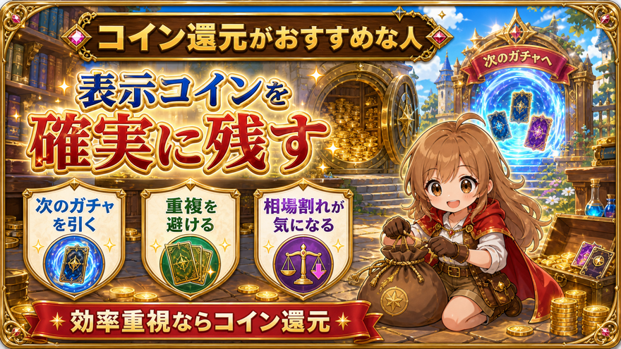コイン還元がおすすめな人