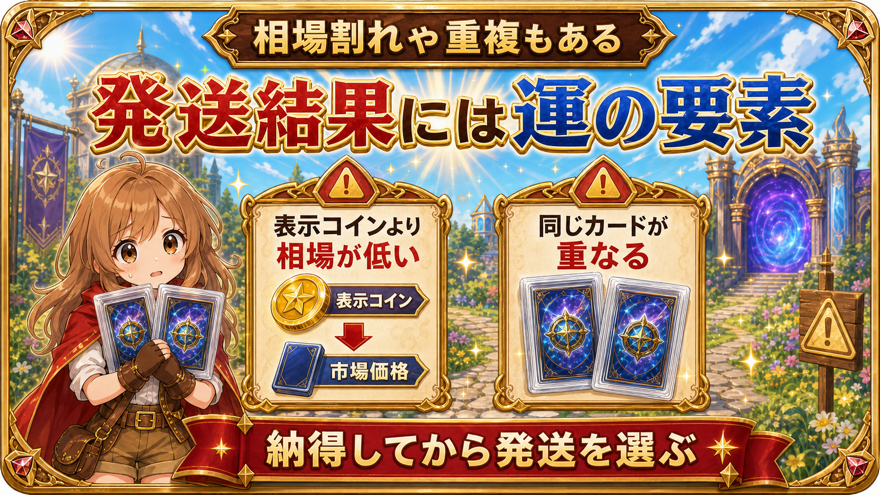 相場割れや重複もある