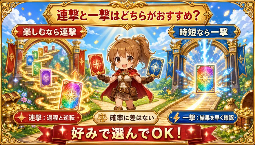 エクストレカの連撃と一撃の選び方を示す図解