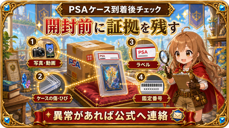 PSAケースの状態を確認