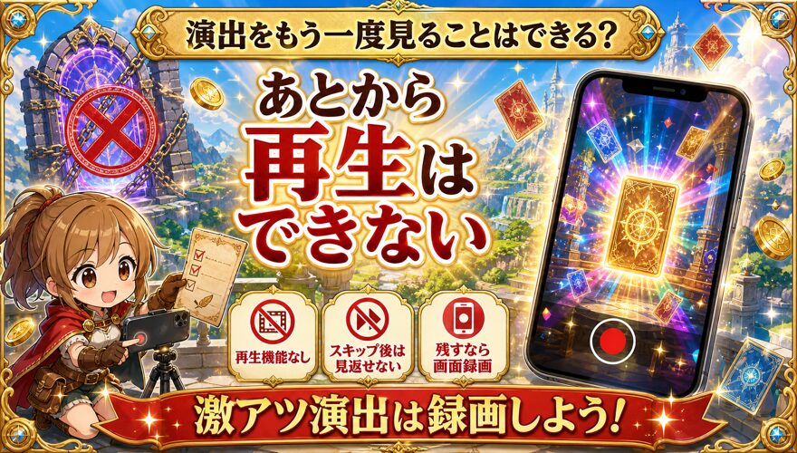 エクストレカの演出を画面録画する方法を示す図解