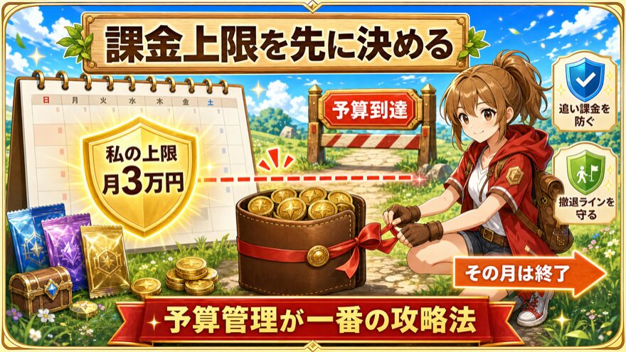 オリくじの課金上限を月3万円に決める