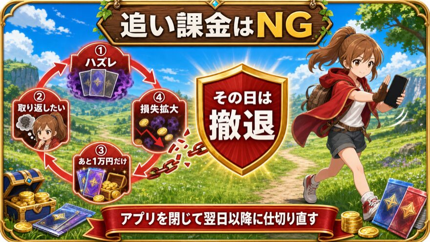 オリくじで負けを取り返そうとする追い課金はNG