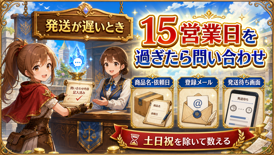 10〜15営業日を過ぎたら問い合わせ
