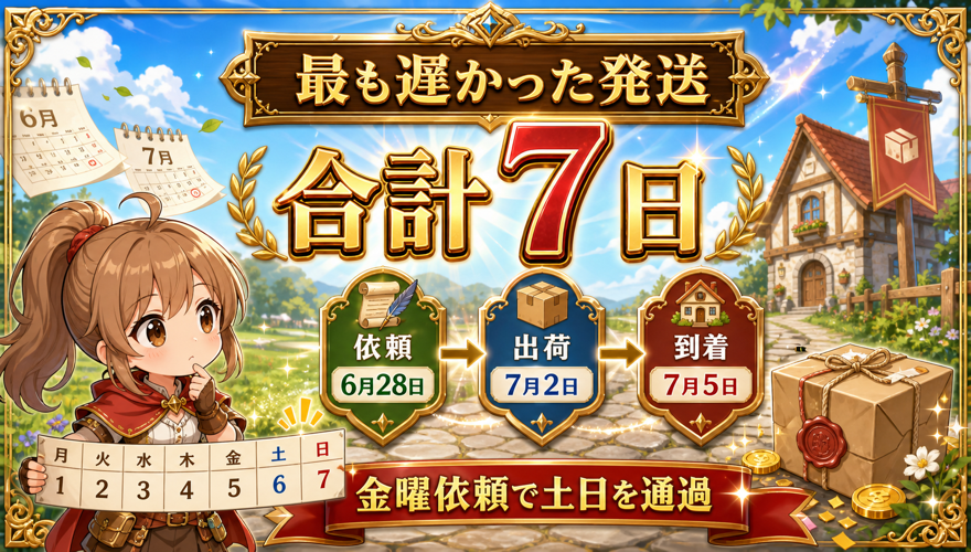 7回で最も遅かったのは7日