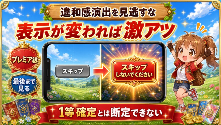 オリパワンの違和感・プレミア演出を示す図解
