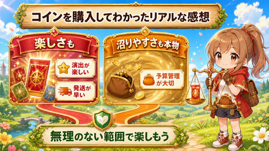 オリパワンのコイン購入で感じた魅力と注意点の図解