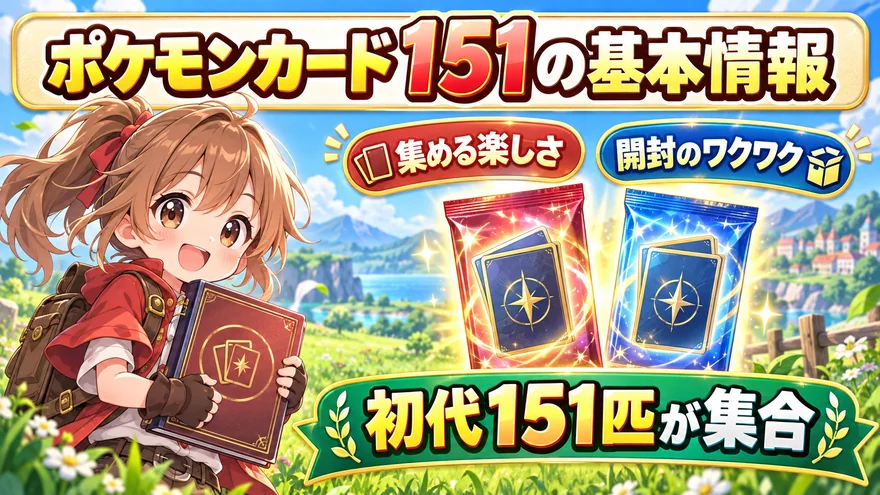 ポケモンカード151の基本情報。初代151匹が集合。集める楽しさ。開封のワクワク