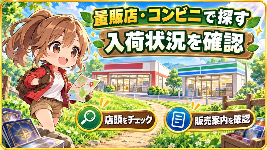 量販店・コンビニで探す。入荷状況を確認。店頭をチェック。販売案内を確認