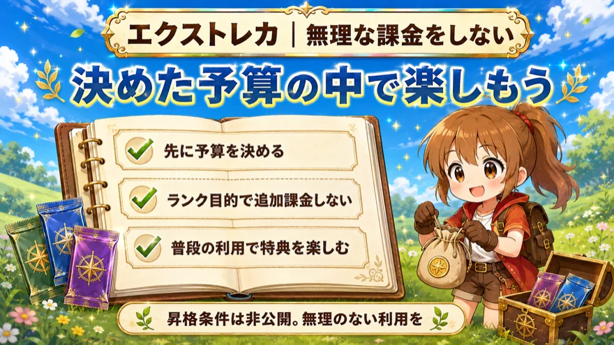 ランク目的の追加課金を控えて決めた予算内でエクストレカを楽しむための図