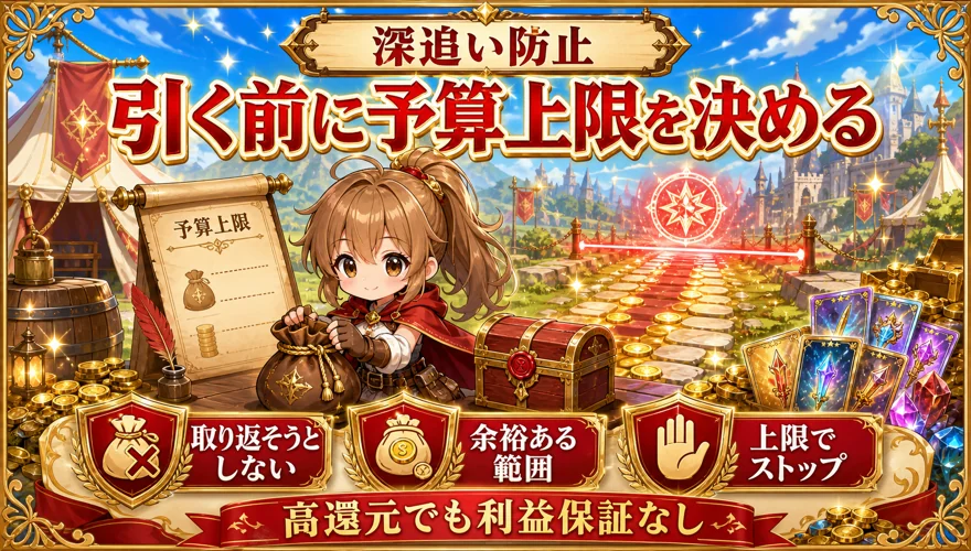 DOPAガチャを引く前に予算上限を決める図解