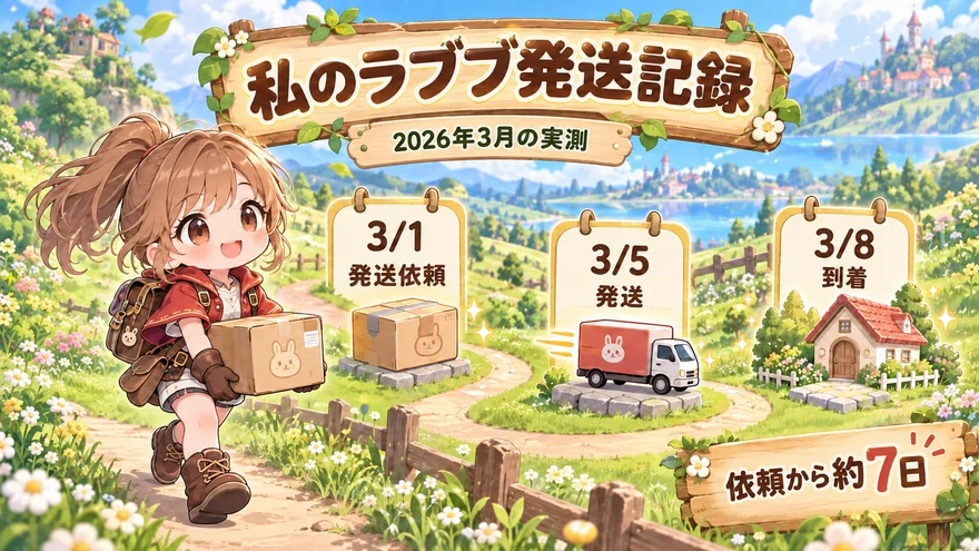 日本トレカセンターのラブブ：依頼から到着まで約7日の図解