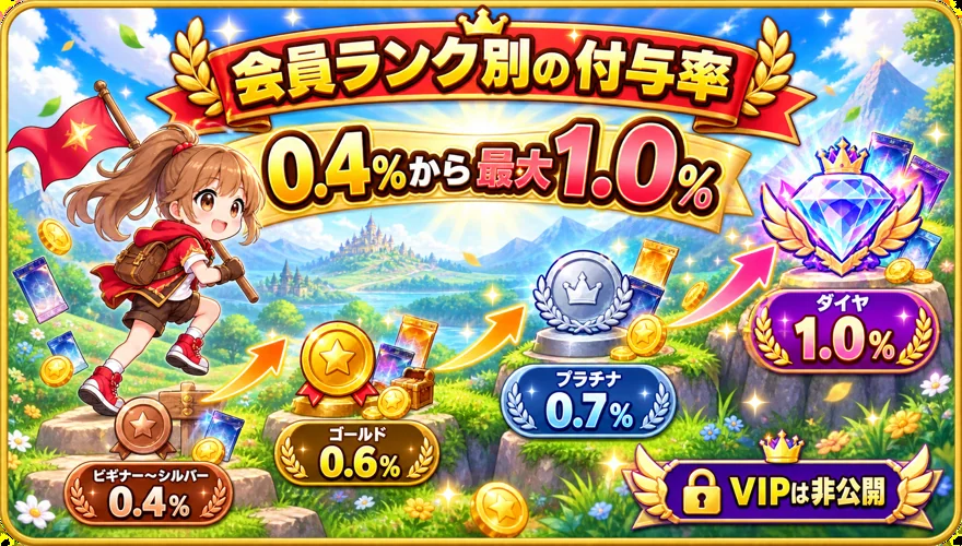 会員ランクで付与率が変わる