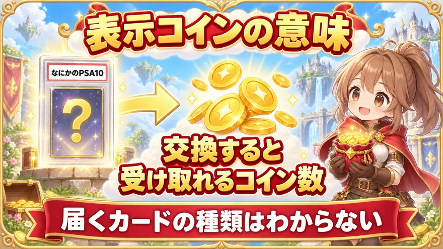 表示コインは交換コインの数