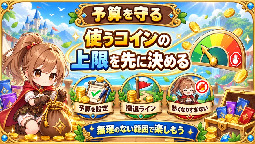 オリパに使うコインの上限を先に決める