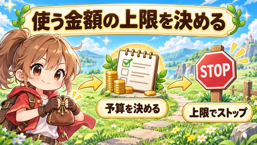 使う金額の上限を決めるのポイントを示した図解