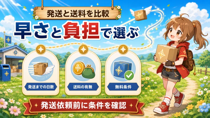 発送スピードと送料