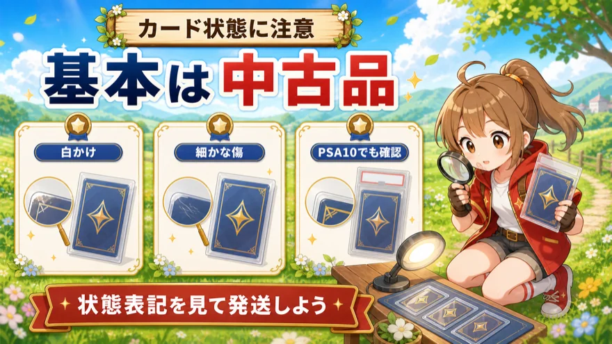 カードは新品ではない