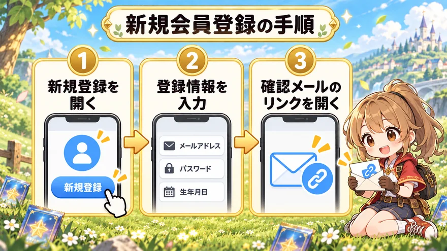 ビクトレの新規会員登録を進める3ステップ