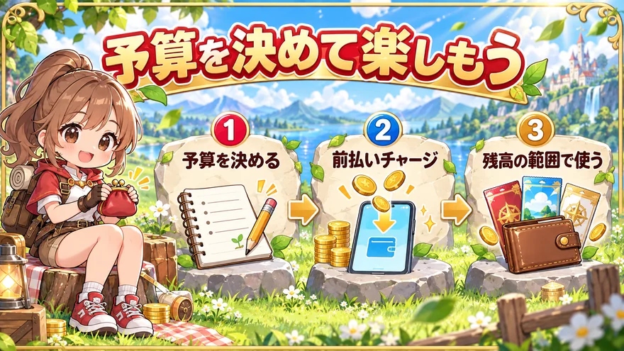 予算決定・前払いチャージ・残高の範囲で利用する3ステップ