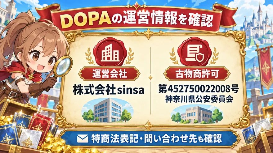 運営会社と古物商許可の要点をまとめた図解