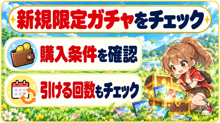 新規登録限定のアド確定ガチャ｜購入条件を確認・引ける回数もチェック