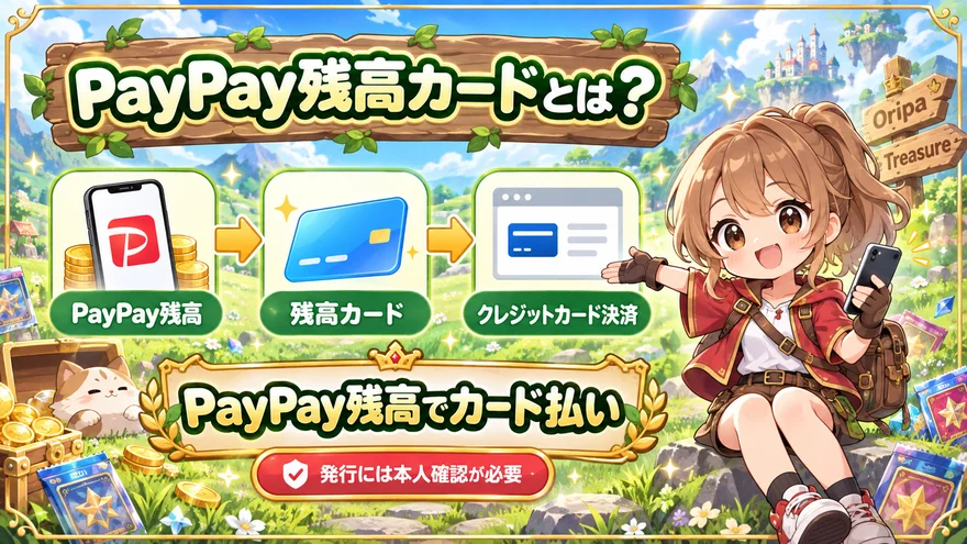PayPay残高カードを介してクレジットカード決済で支払う仕組み